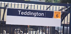 Teddington station sign