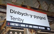 Tenby station sign