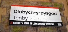 Tenby station sign