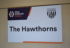 The Hawthorns station sign