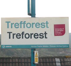 Treforest station sign