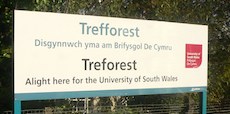 Treforest station sign