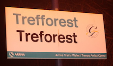 Treforest station sign