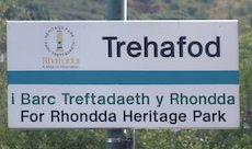 Trehafod station sign