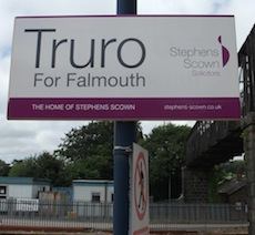 Truro station sign