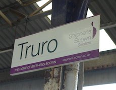 Truro station sign