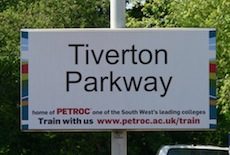 Tiverton Parkway station sign