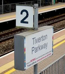 Tiverton Parkway station sign