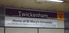Twickenham station sign