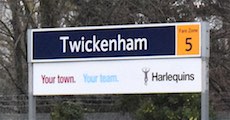 Twickenham station sign