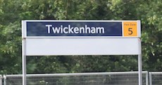 Twickenham station sign