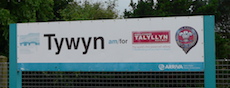 Tywyn station sign