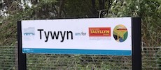 Tywyn station sign