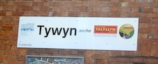 Tywyn station sign