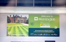 Warrington Bank Quay station sign