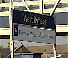 West Byfleet station sign