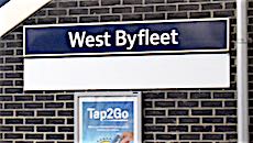 West Byfleet station sign