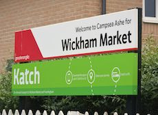 Wickham Market station sign