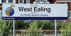 West Ealing station sign