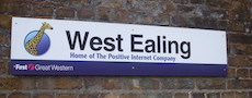 West Ealing station sign