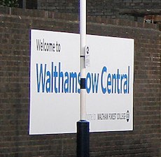 Walthamstow Central station sign