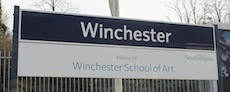 Winchester station sign