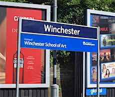 Winchester station sign