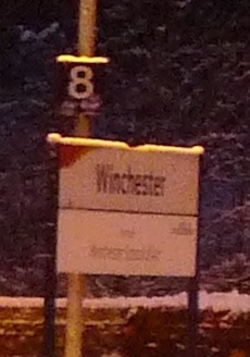 Winchester station sign