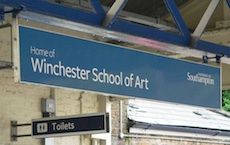 Winchester station sign