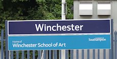 Winchester station sign