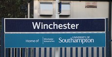 Winchester station sign