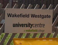 Wakefield Westgate station sign