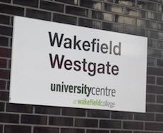 Wakefield Westgate station sign