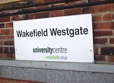 Wakefield Westgate station sign