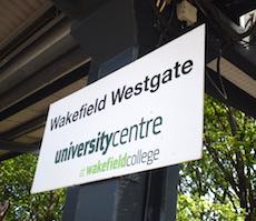 Wakefield Westgate station sign