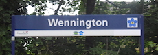 Wennington station sign