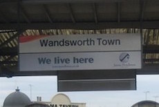 Wandsworth Town station sign