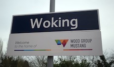 Woking station sign