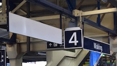 Woking station sign