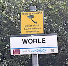 Worle station sign