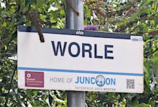 Worle station sign