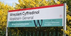 Wrexham General station sign