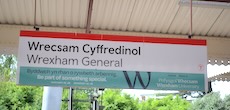 Wrexham General station sign