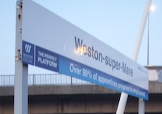 Weston-super-Mare station sign