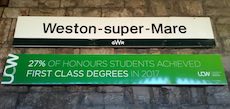 Weston-super-Mare station sign