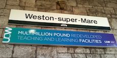 Weston-super-Mare station sign