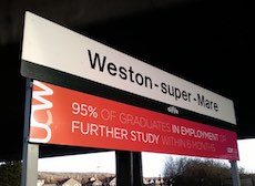 Weston-super-Mare station sign