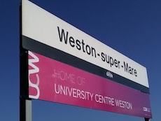 Weston-super-Mare station sign