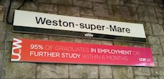 Weston-super-Mare station sign