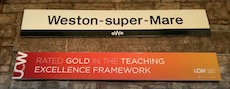 Weston-super-Mare station sign